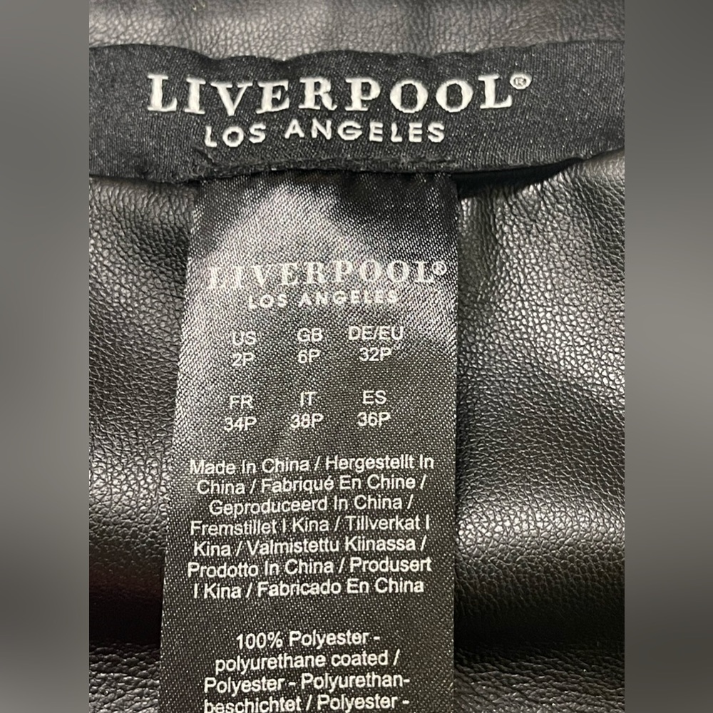 NWOT Liverpool Sukhy Leather Pencil Skirt w/ Slit, size 2P - Picture 7 of 7